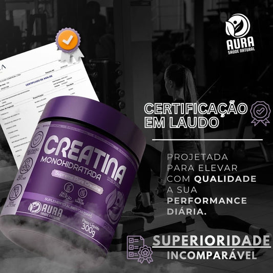 Creatina monohidratada 300 gramas - Aura