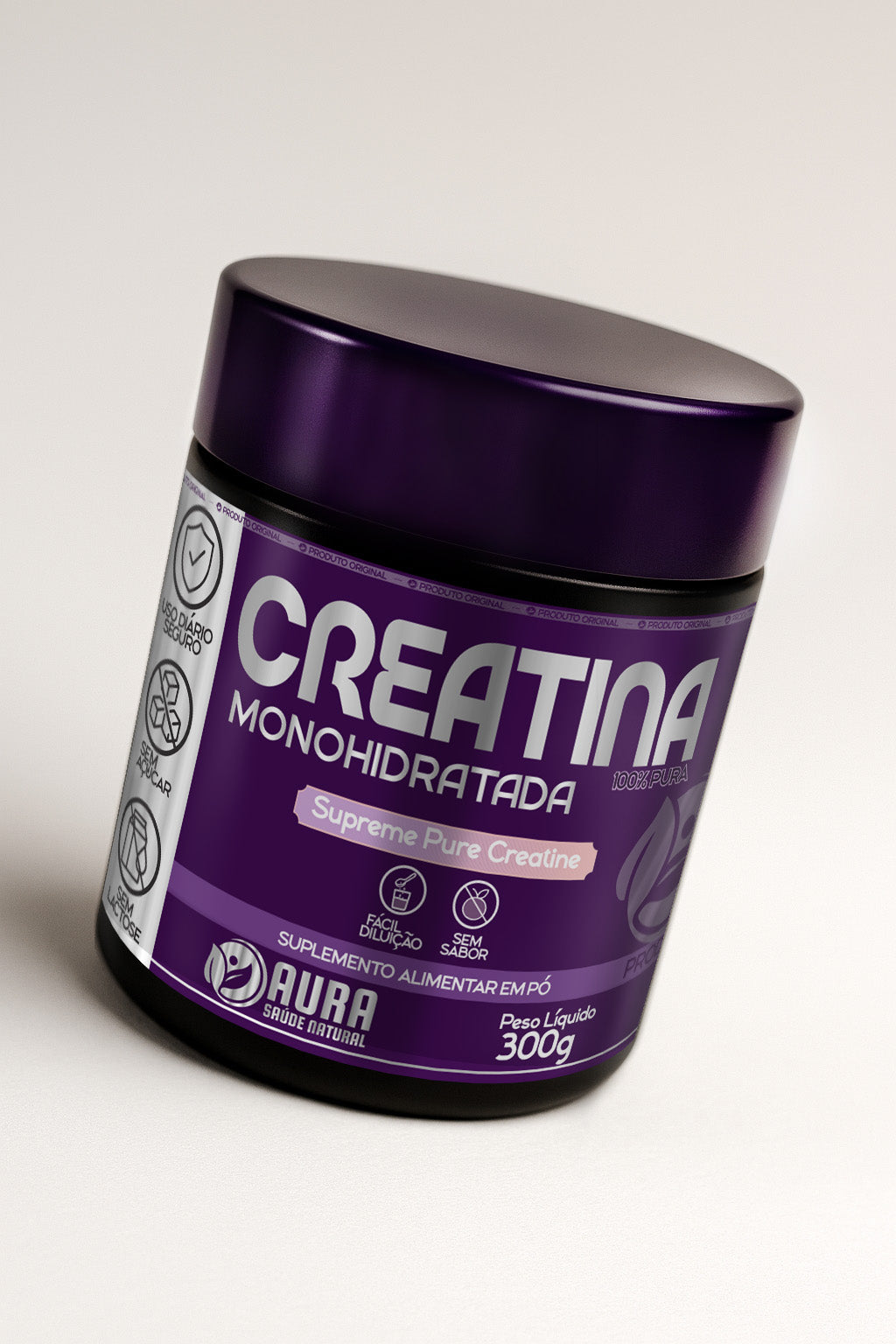 Creatina monohidratada 300 gramas - Aura
