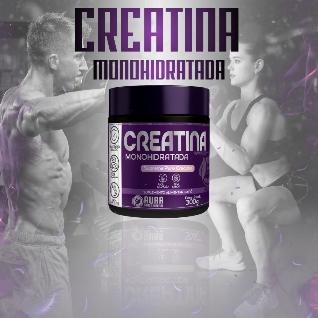 Creatina monohidratada 300 gramas - Aura