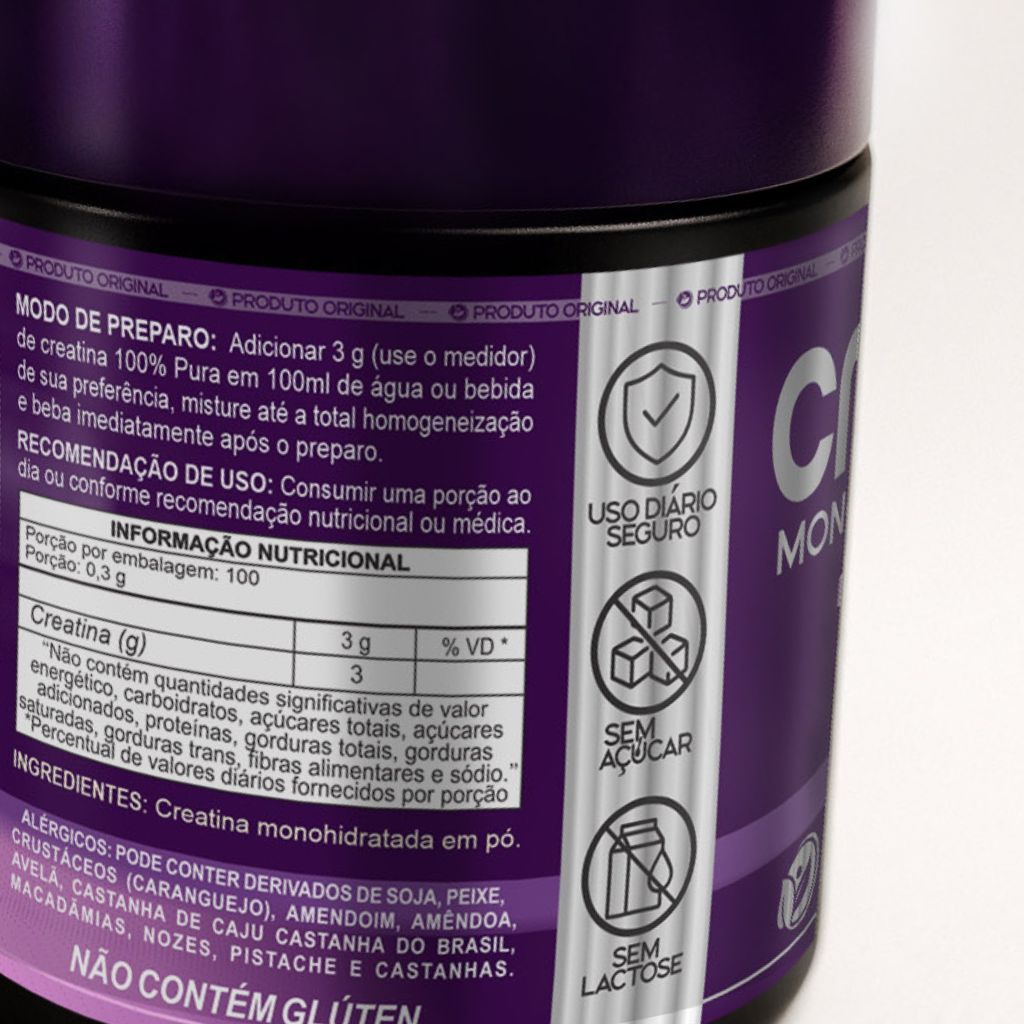 Creatina monohidratada 300 gramas - Aura