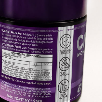 Creatina monohidratada 300 gramas - Aura