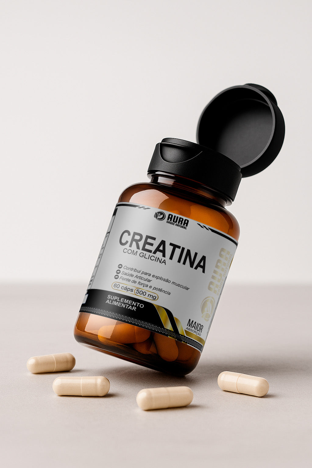 Creatina com Glicina 60 cápsulas - Grupo Aura
