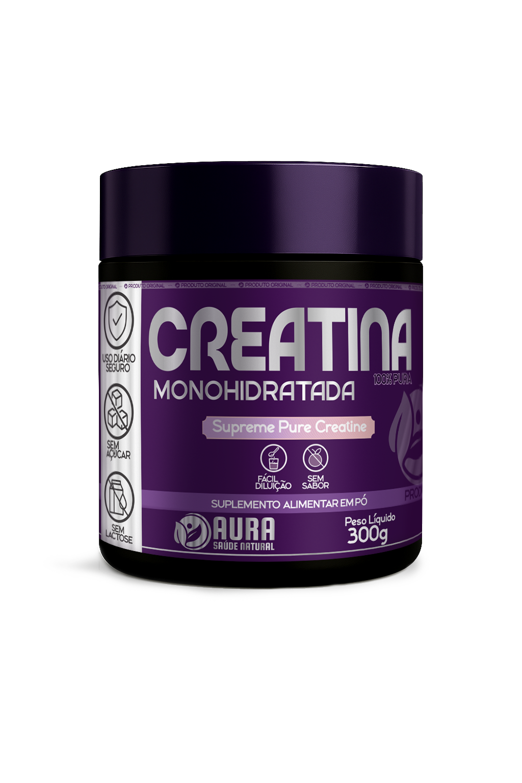 Creatina monohidratada 300 gramas - Aura