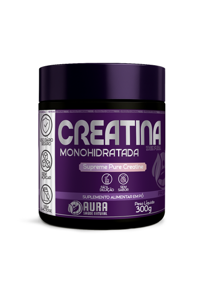 Creatina monohidratada 300 gramas - Aura
