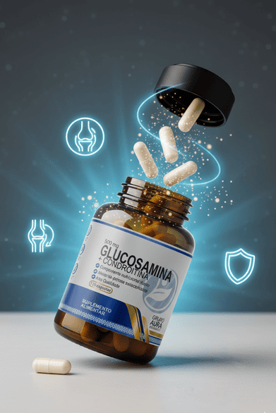 Glucosamina + Condroitina 120 cápsulas - Grupo Aura